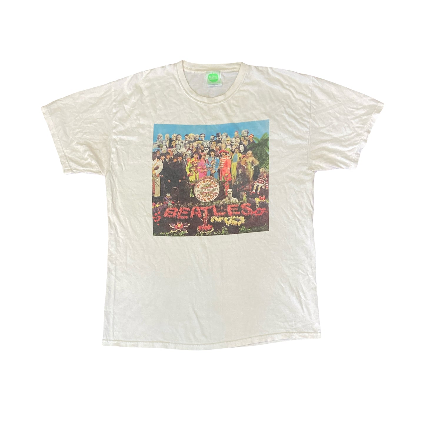 Vintage 90s Sgt Peppers lonely hearts club print souvenir t-shirt size large