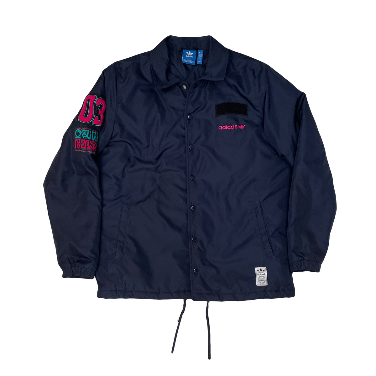 Adidas Originals Seoul Coach Jacket Navy Blue "03" Patch Logo Size L