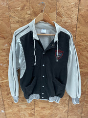 Active Sports Connection Varsity Jacket Black White Size M Retro Mens