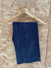 Vintage Gianni Marco Velour Flared Bell Bottom Pants Navy Blue 32x31 Retro