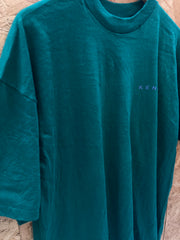 Vintage 90s quirky funny quote cartoon dark green single stitch t-shirt size XL