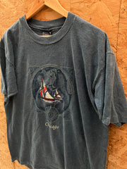 Vintage 90s faded blue embroidered Chicago single stitch t-shirt size large