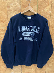 Vintage 90s Margaritaville USA navy crew neck sweater size medium by jerzees