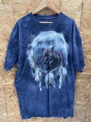 The Mountain T-Shirt 3XL Blue Wolf Dreamcatcher Graphic Tee