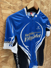 Vintage Cuore "Domaine du Frigolet" Cycling Jersey XL Blue Short Sleeve