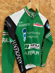 Vintage Carrera Biciclette Team Nuvolento Cycling Jersey Long Sleeve Green XS