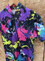 Vintage Lyrian Abstract Paint Splatter Cycle Jersey Men's M Retro