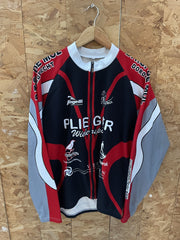 Rogelli de Mol Dordrecht Cycling Jersey Long Sleeve Black Red Grey Size XXL