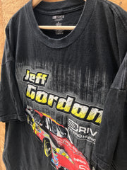 Vintage Y2K Jeff Gordon Chevy Impala NASCAR double print black t-shirt size XXXL