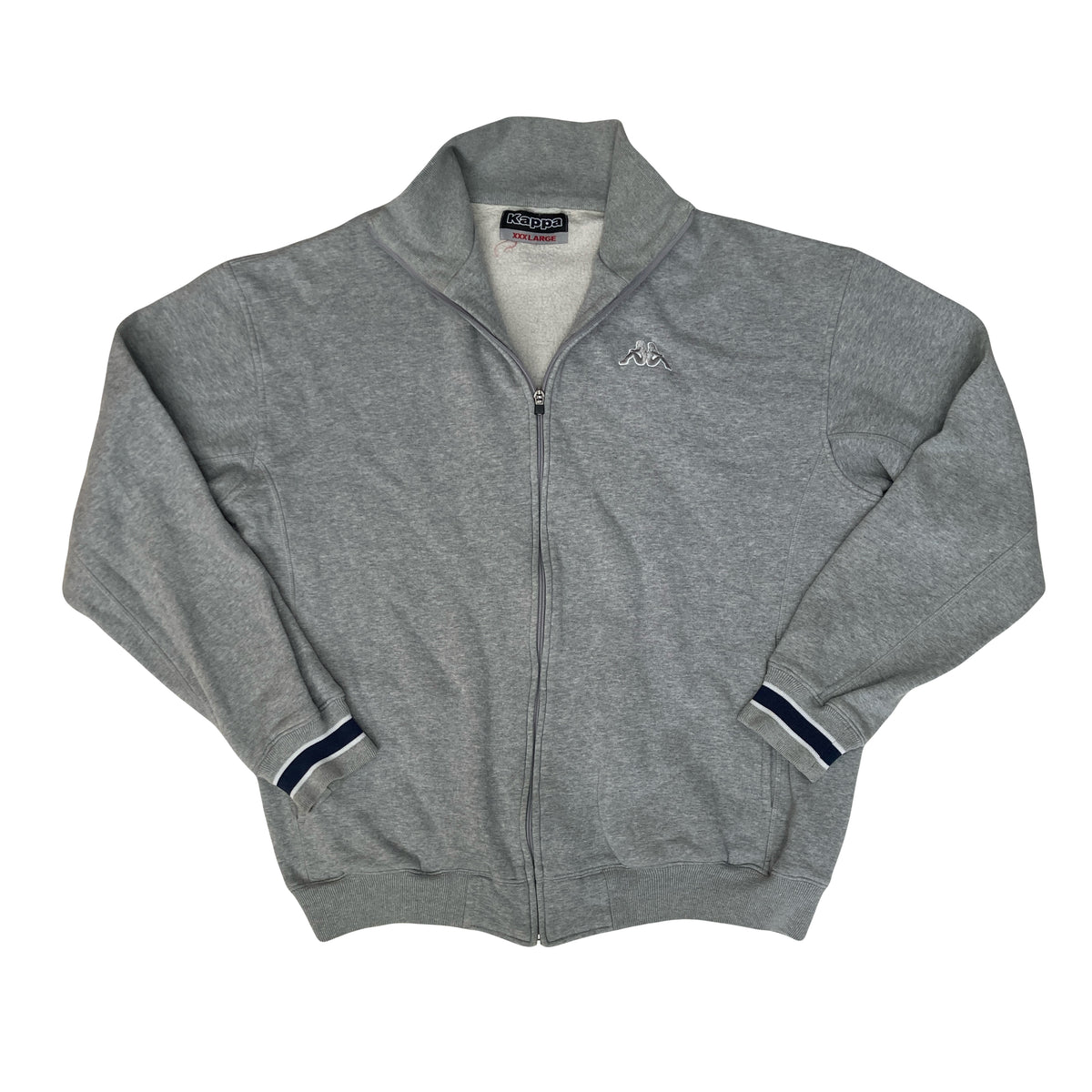 Vintage Y2K heather grey minimal track zip top size XXXL by Kappa
