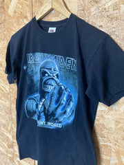 Vintage 00s Iron maiden Different World metal rock band t shirt size small