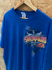 Vintage Y2K Matt Sheppard NASCAR racing blue double size print t-shirt size XXL