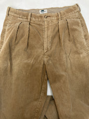 Vintage 90s beige tan jumbo corduroy trousers size W32 L34 by Celo