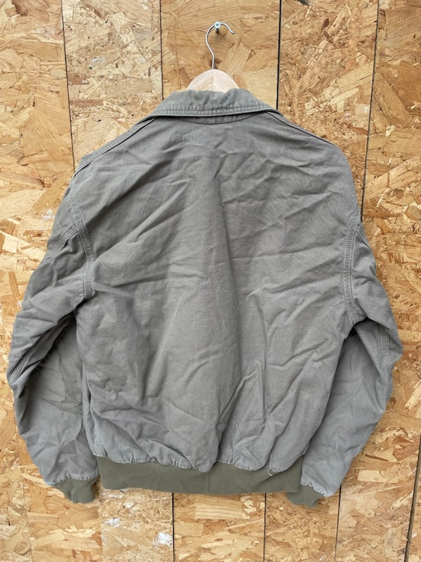 Vintage 90s Carhartt Wylie stone beige tan workwear jacket size medium