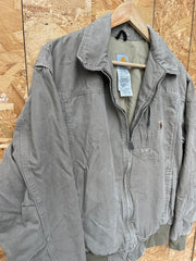Vintage 90s Carhartt Wylie stone beige tan workwear jacket size medium