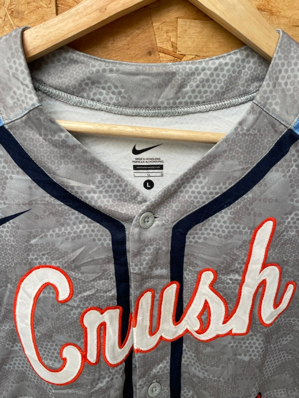 Vintage Y2K Nike Gray/Blue Crush Baseball Jersey #2 size large