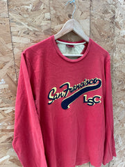 Levis Red Tab Mens Orange Long Sleeve San Francisco Script Graphic T-Shirt size Medium