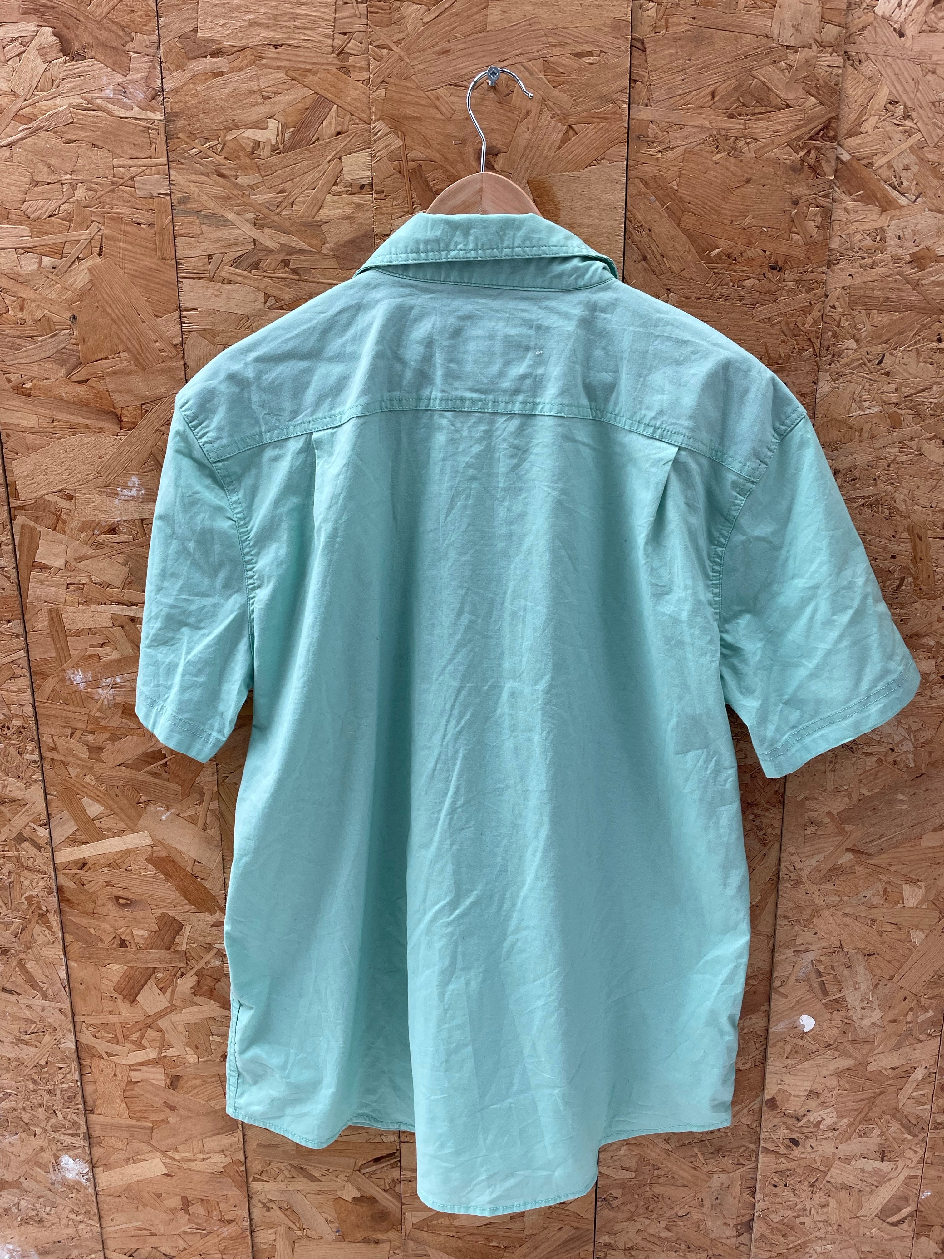 Vintage Lee Men's XL Mint Green Short Sleeve Button-Down Shirt