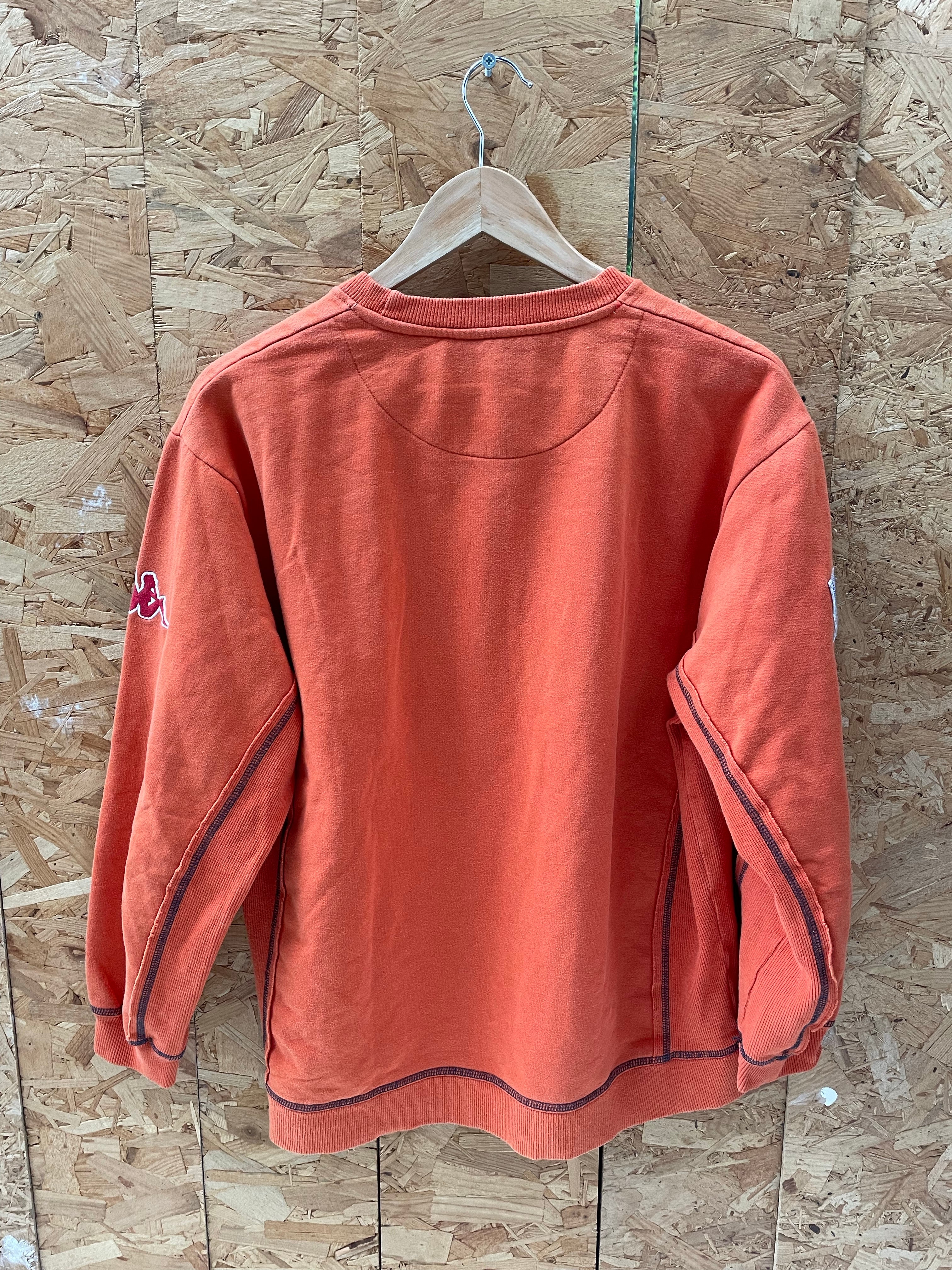 Vintage 90s Kappa Orange Beaver Creek USA Crewneck Sweatshirt Jumper size Large