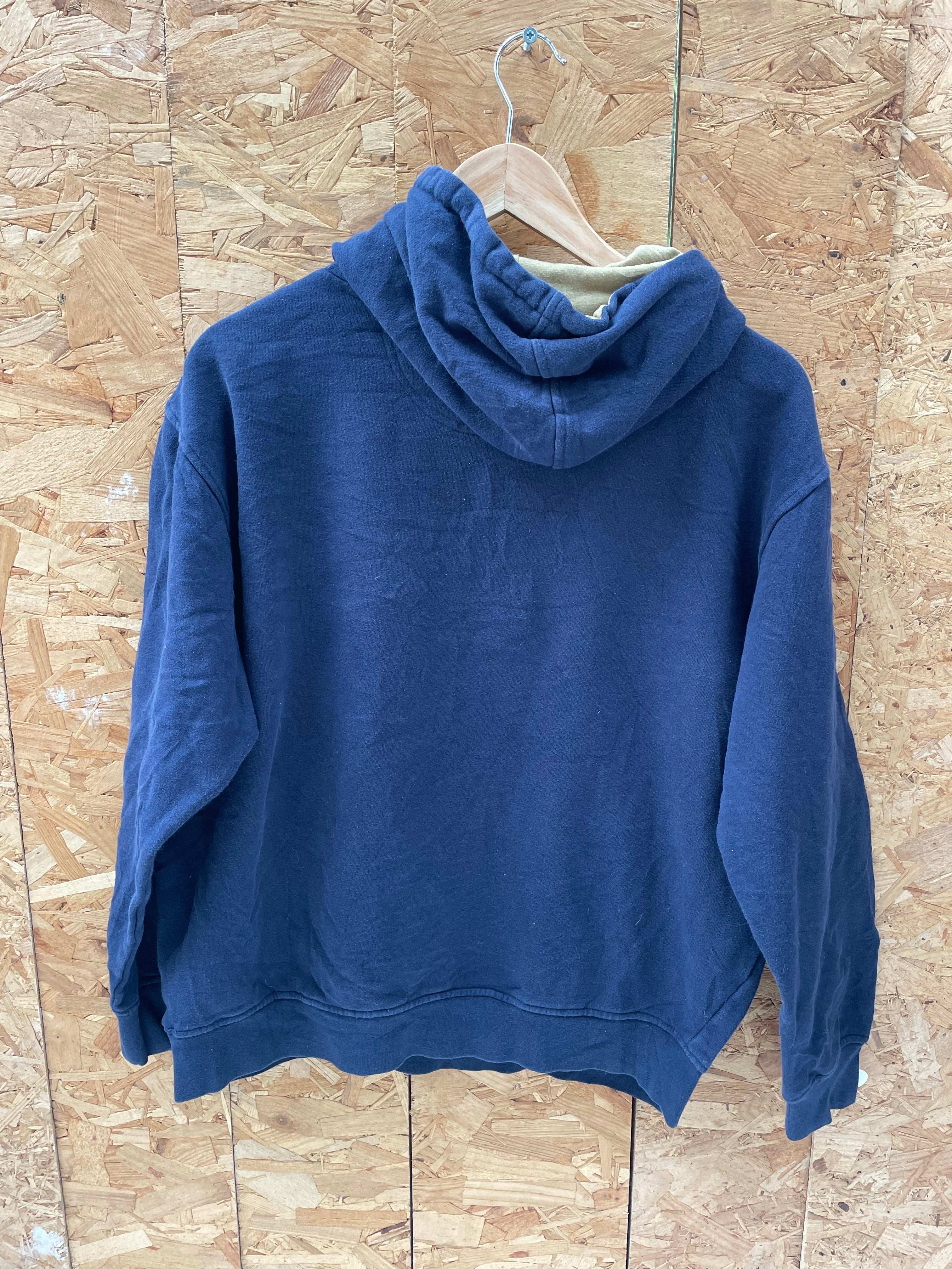 Vintage 90s Russell Athletic Notre Dame Fighting Irish Hoodie Sweater Medium Navy Blue