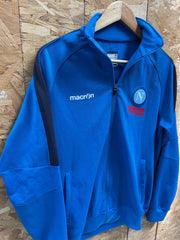 Vintage Macron SSC Napoli Football Blue Track Squad Training Jacket Size L
