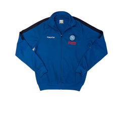 Vintage Macron SSC Napoli Football Blue Track Squad Training Jacket Size L