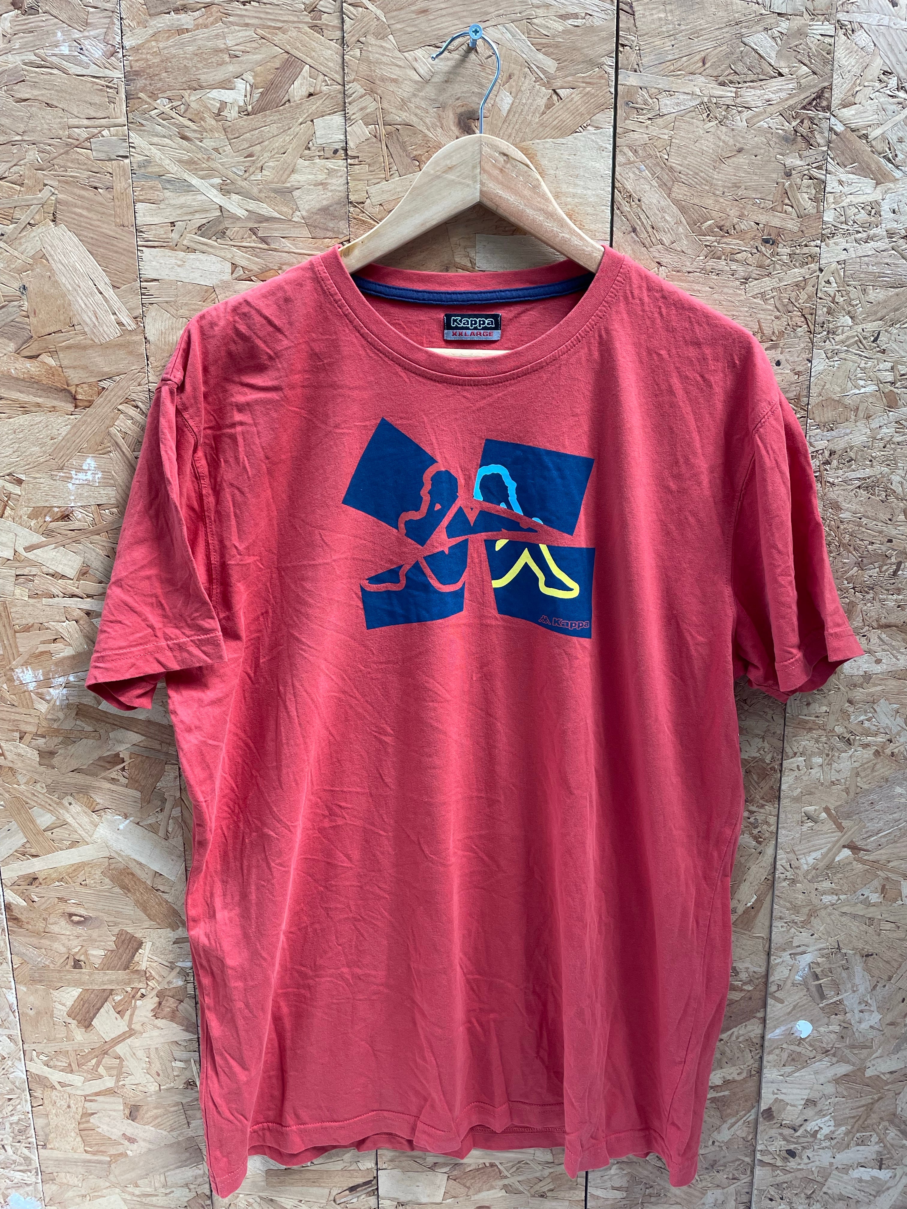 Vintage Kappa Orange XXL Graphic T-Shirt Men's Crew Neck Short Sleeve Tee