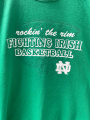 Vintage Champion Notre Dame Fighting Irish Basketball T-Shirt Green Size S