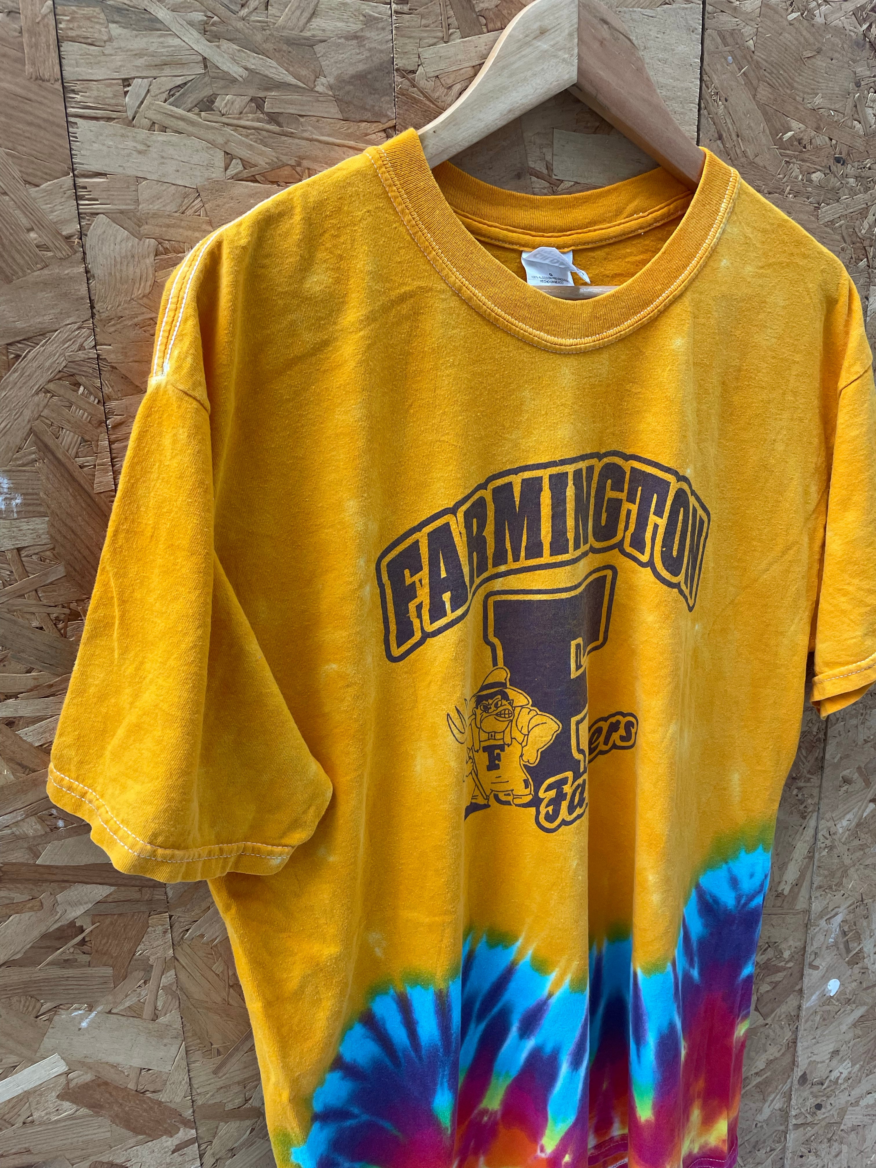 Farmington Farmers Tie-Dye T-Shirt - Gold - Size G