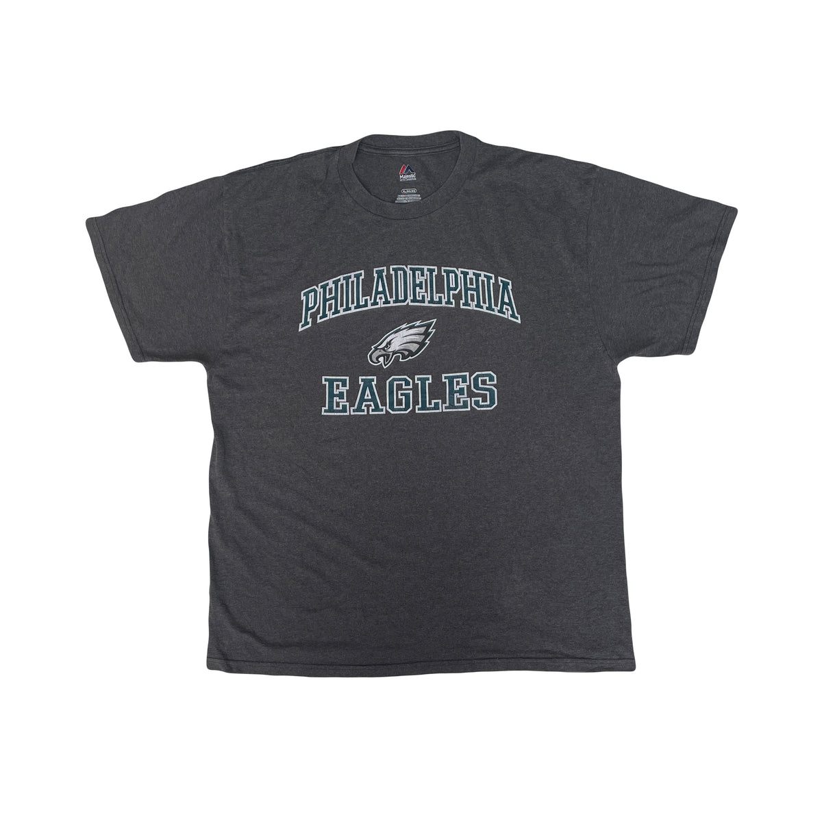 Vintage Philadelphia Eagles XL T-Shirt Gray Mens NCAA Football Tee by Majestic