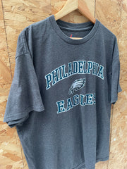 Vintage Philadelphia Eagles XL T-Shirt Gray Mens NCAA Football Tee by Majestic