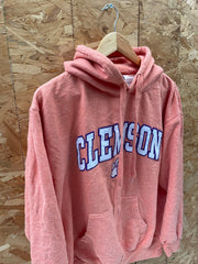 Vintage Y2K Clemson University Peach Hoodie Sweatshirt Size Medium by Old Varsity Brand
