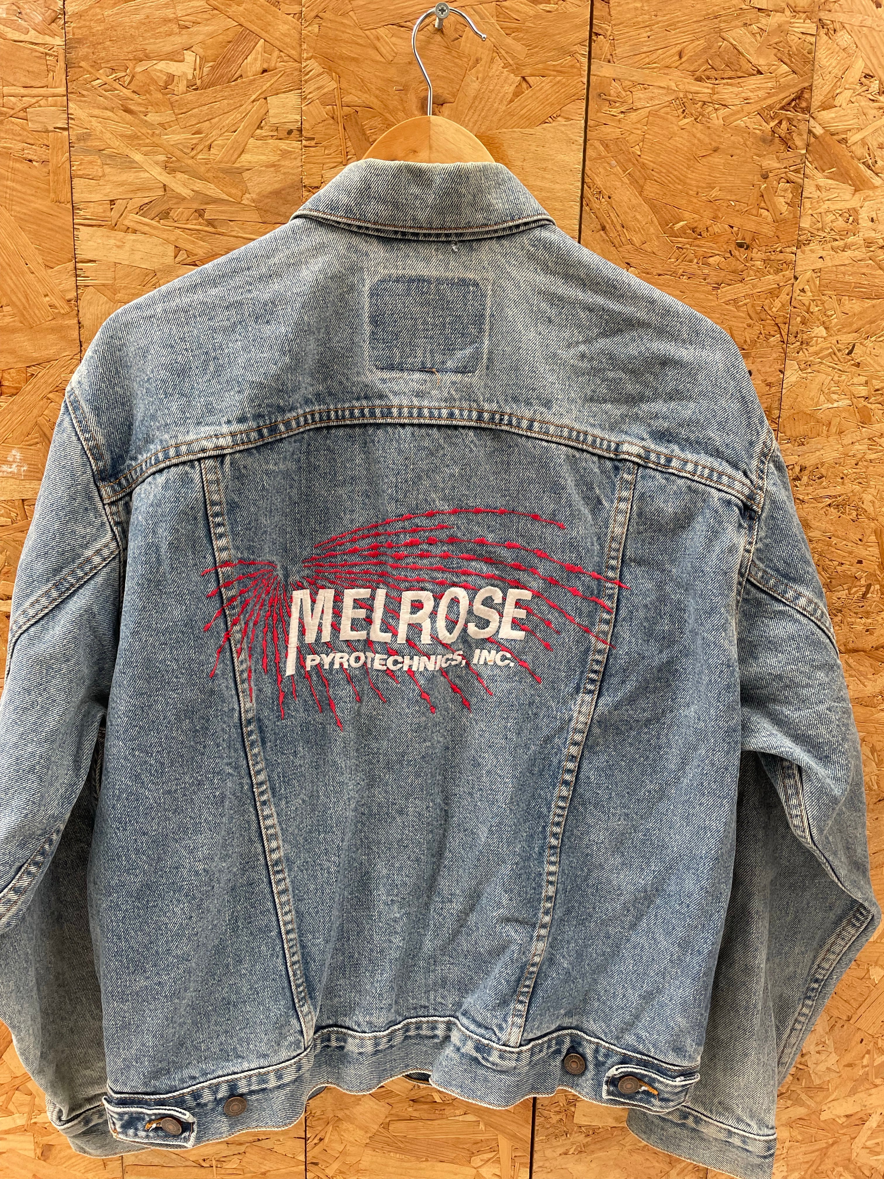 Vintage Levi's Denim Jacket - Men's Medium - Light Wash - Classic Style Pyrotechnic Crew