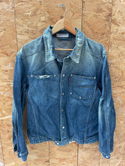 Vintage Y2K Levi's Engineered Jeans Denim Trucker Jacket - Blue - Size Large