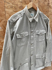 Vintage 90s L.L.Bean Men's Size L Beige Long Sleeve Safari Hunting Shirt Jacket