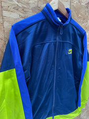 Vintage 90s Nike Men's Blue/Green Track Jacket Zip-Up Size Small