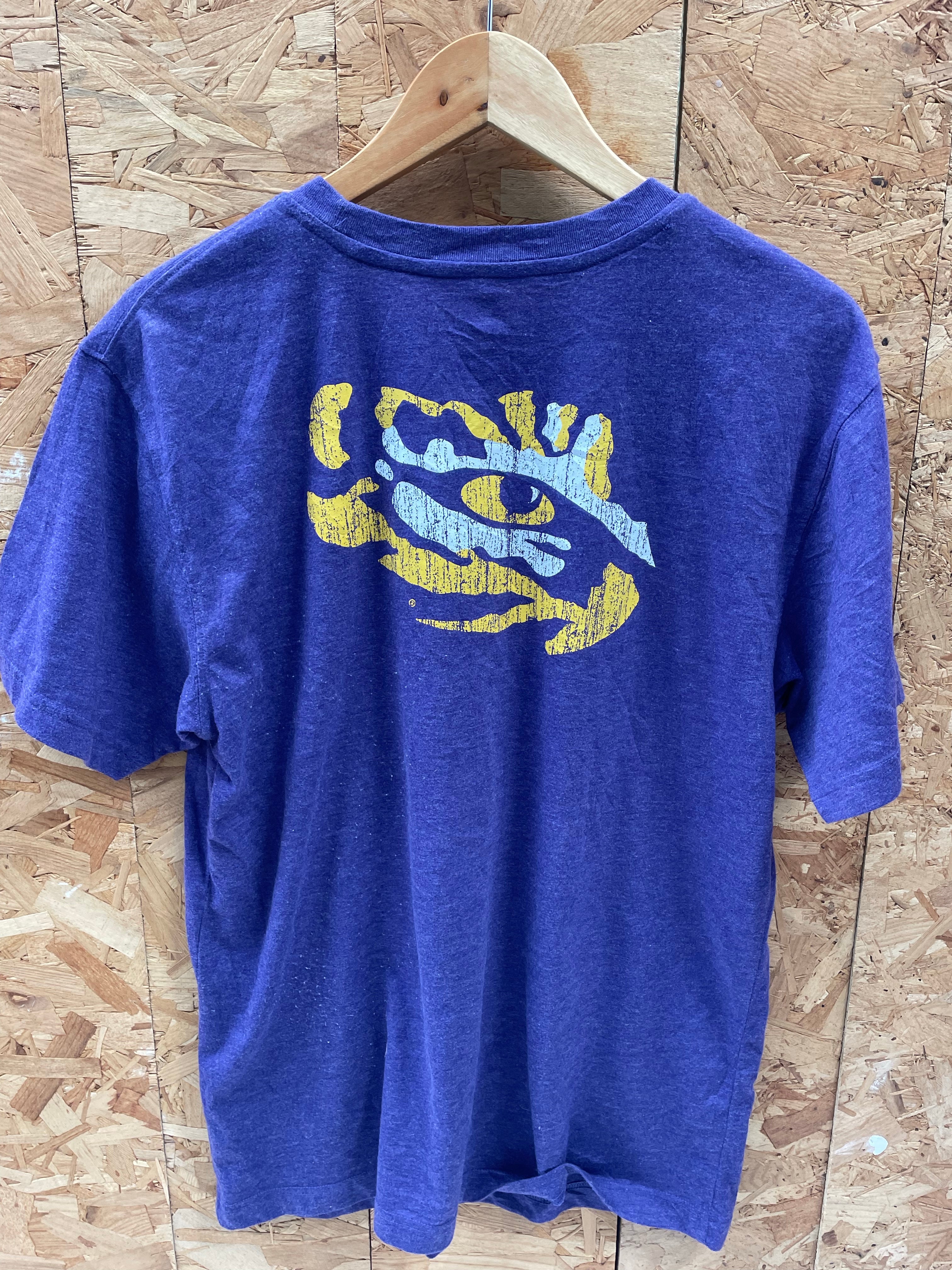 Vintage Y2K USA College LSU Tigers Purple & Gold T-Shirt Size M by Colosseum