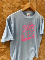 Vintage 90s Pal Gal Softball T-Shirt Light Blue Thrashed  Size L by Jerzees