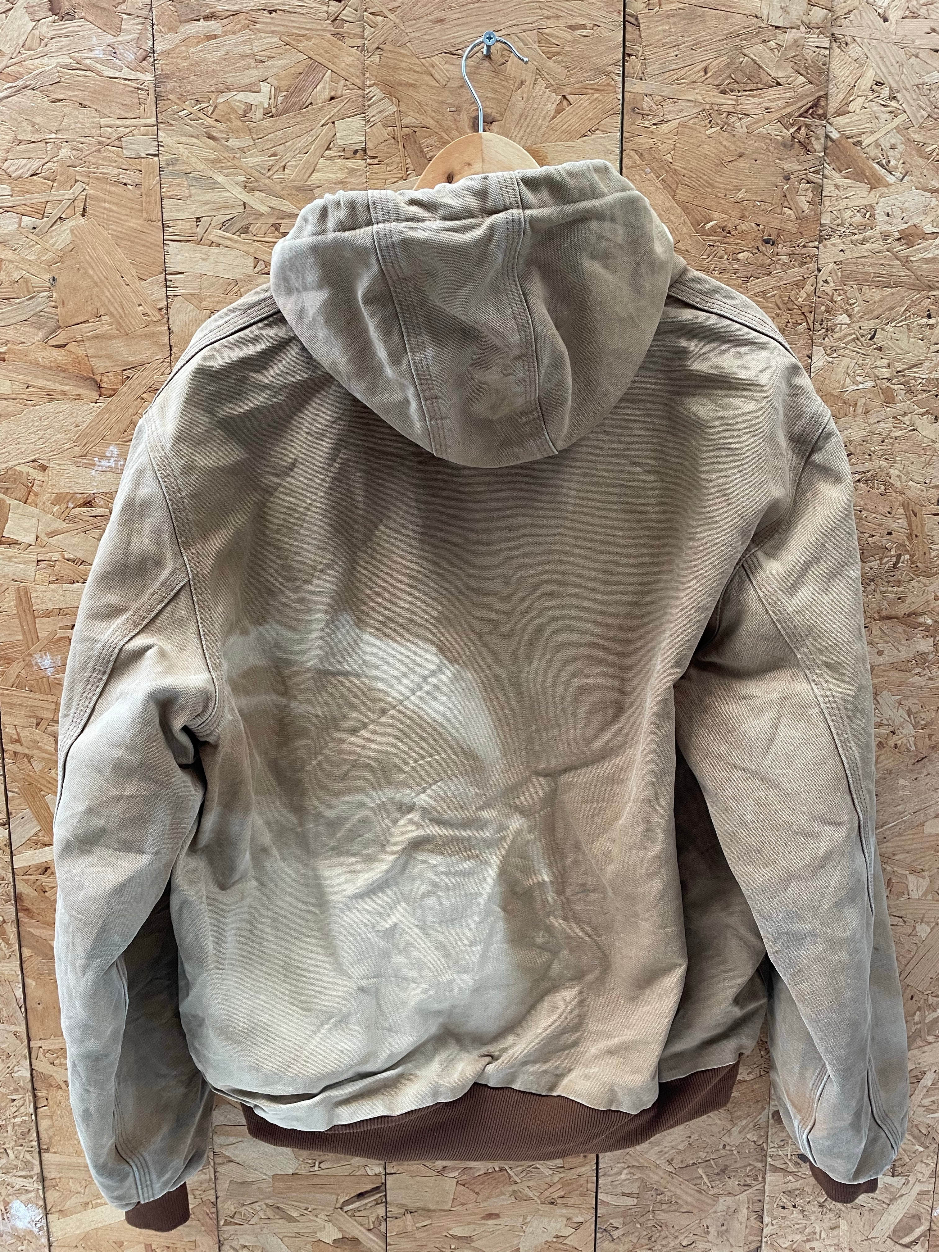 Carhartt Tan Hooded Jacket Size L