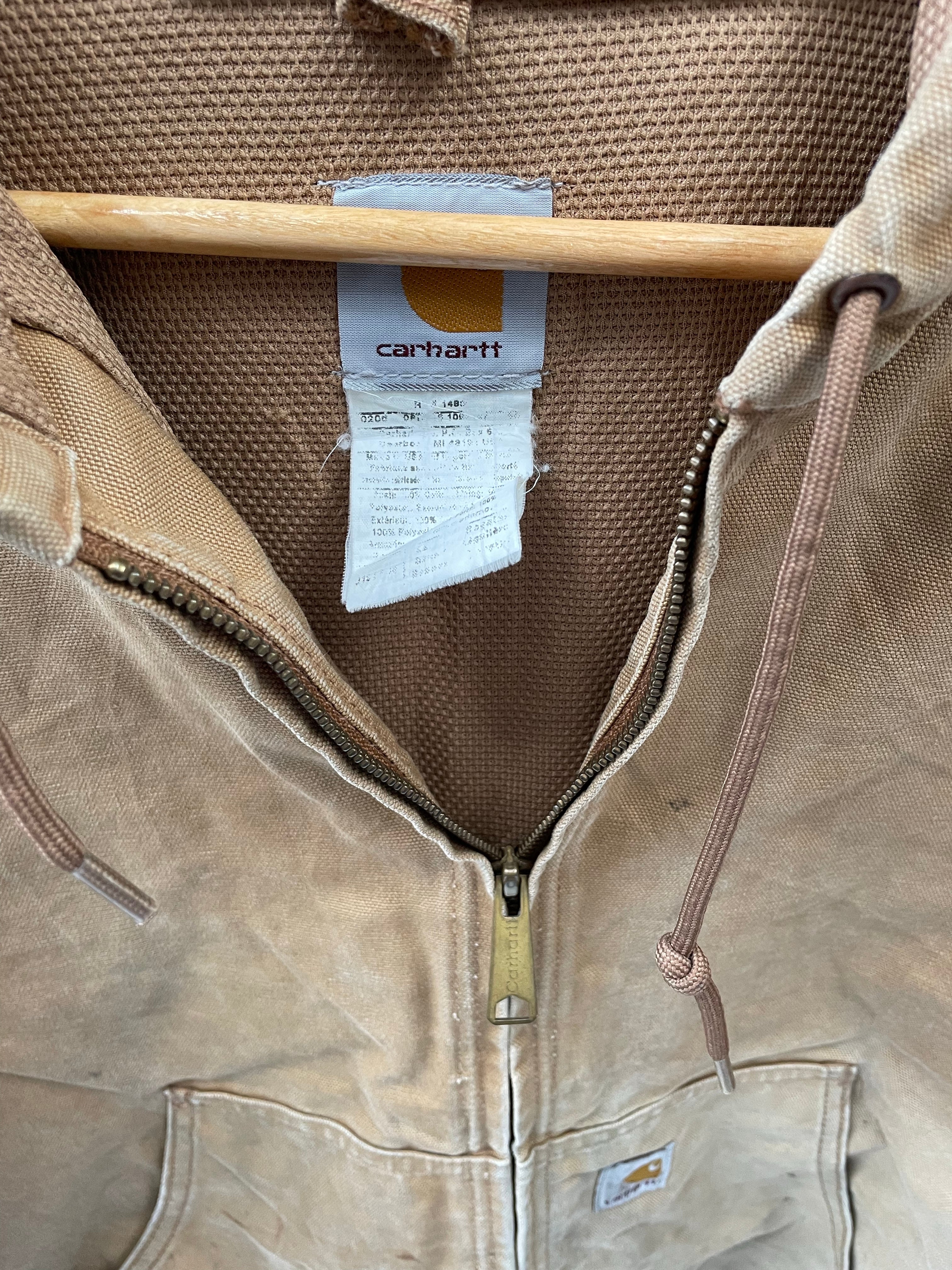 Carhartt Tan Hooded Jacket Size L