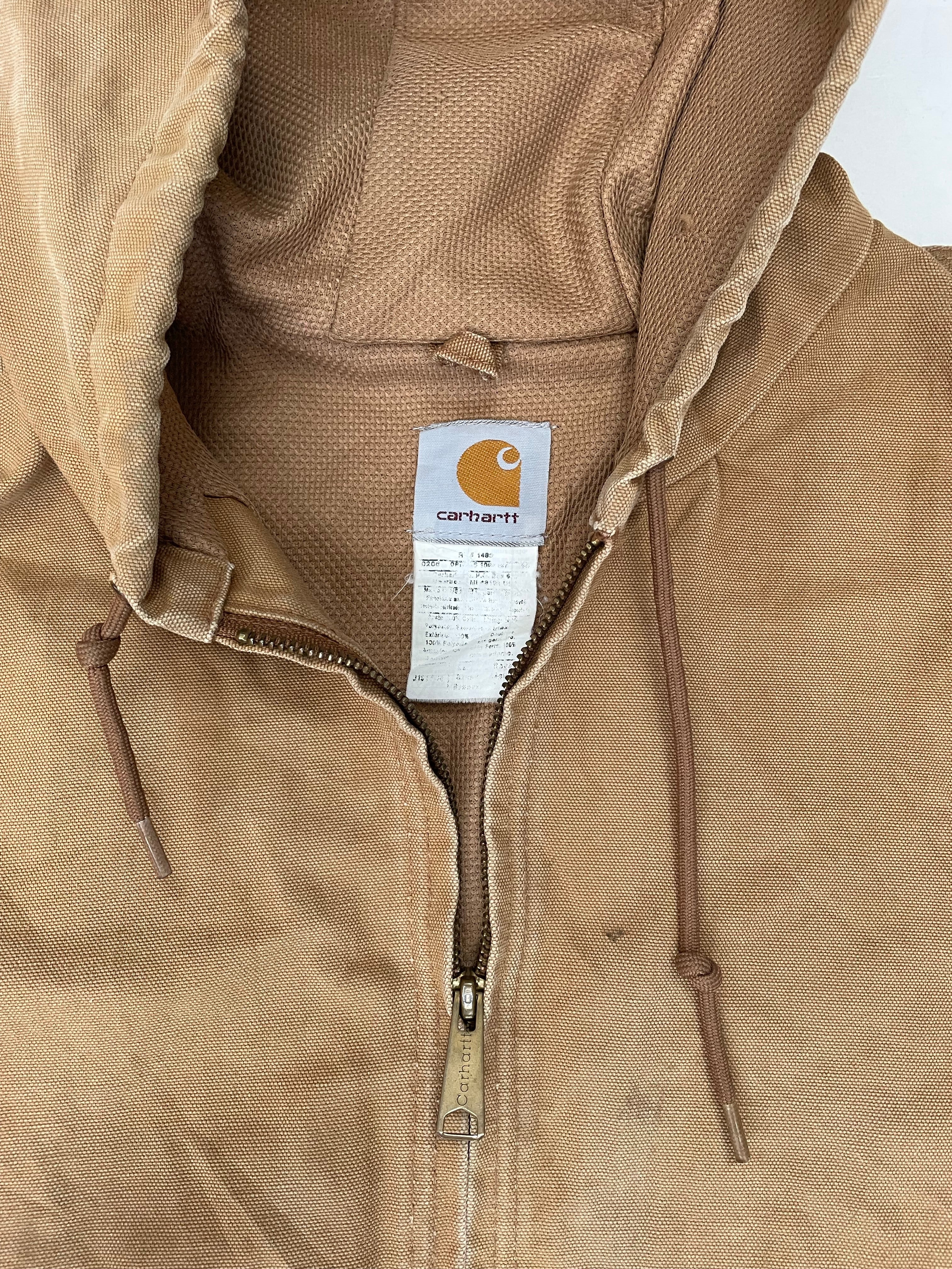 Carhartt Tan Hooded Jacket Size L