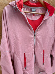 Nike Women's Size M Pink Running Jacket Windbreaker Hoodie