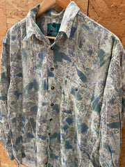 Vintage 90s Paisley Scrapbook Print Long Sleeve Ugly Shirt Men's L by Dornbusch