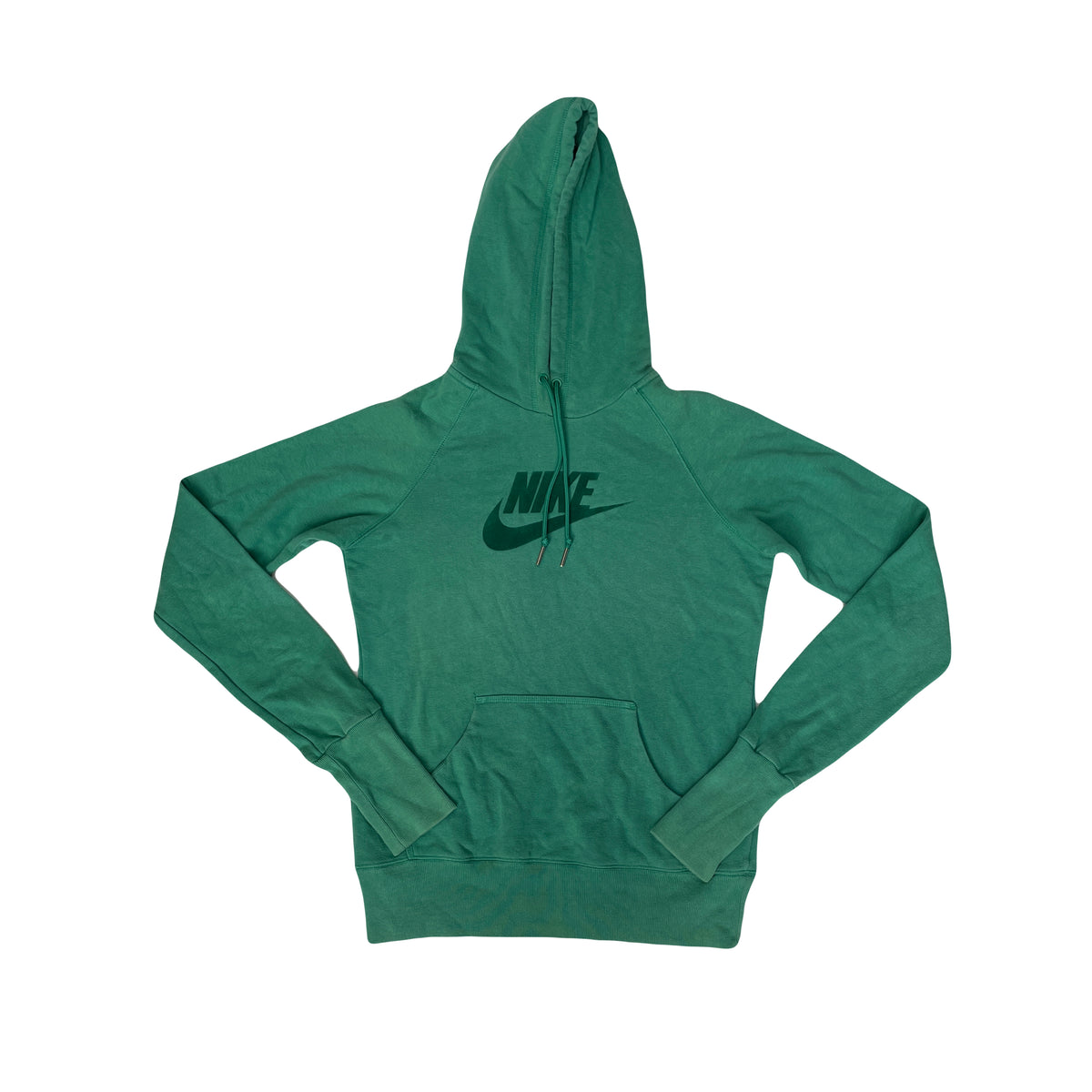 Vintage Nike Women's Size M Green Hoodie Sweatshirt Pullover Sweater