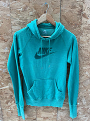 Vintage Nike Women's Size M Green Hoodie Sweatshirt Pullover Sweater