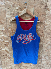 Vintage Philly Blue Red Mesh Basketball Jersey Tank Top Size S by Body Bags