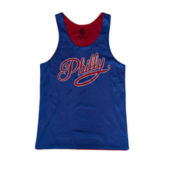 Vintage Philly Blue Red Mesh Basketball Jersey Tank Top Size S by Body Bags