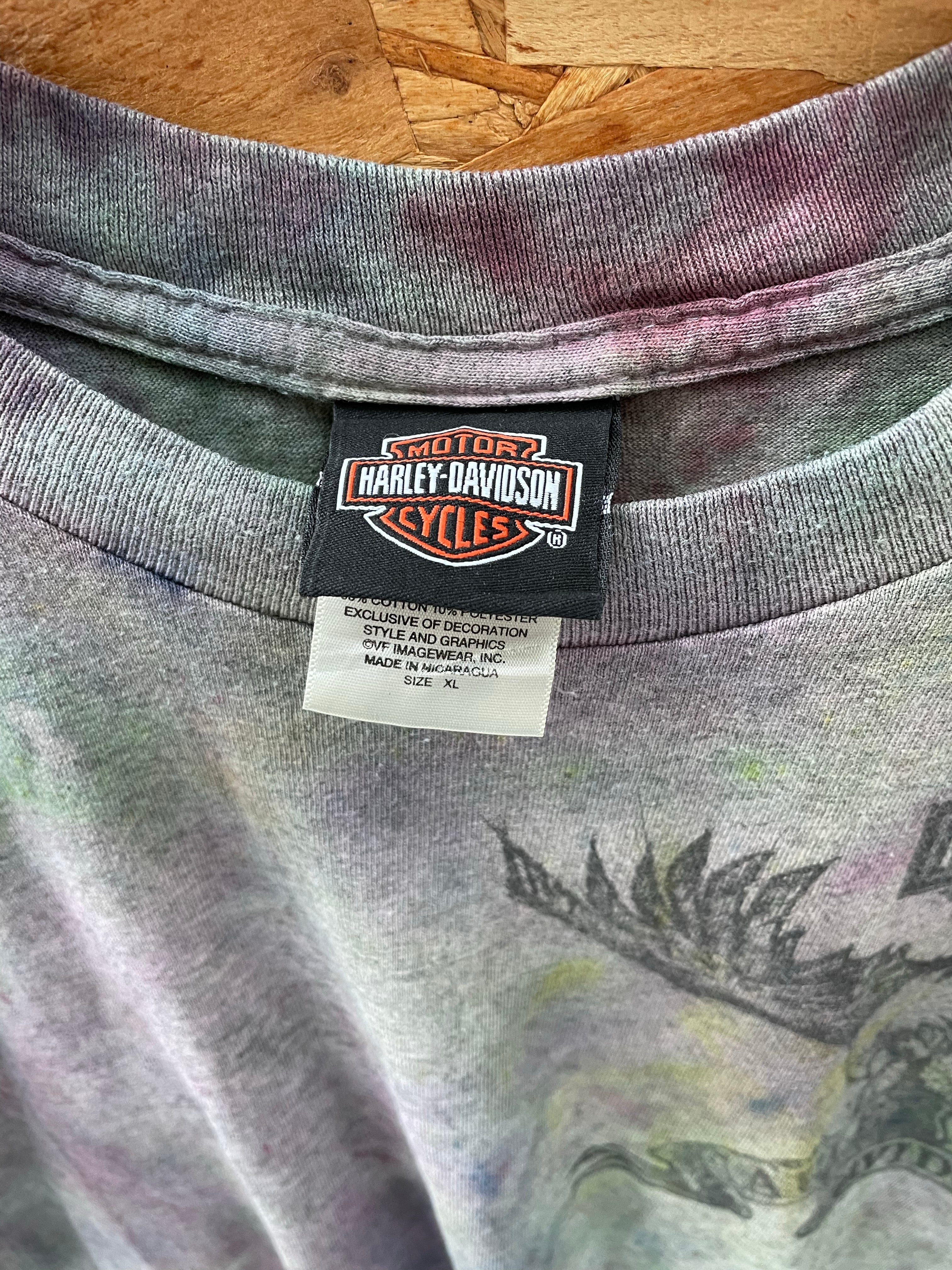 Vintage Harley-Davidson Grungy Tie-Dye Sleeveless Shirt XL Vintage Graphic Tee