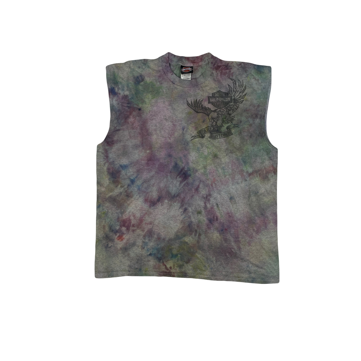 Vintage Harley-Davidson Grungy Tie-Dye Sleeveless Shirt XL Vintage Graphic Tee