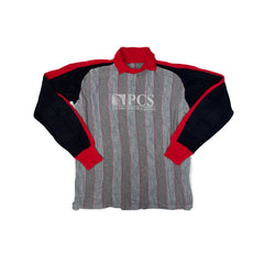 Vintage Phoenix Computer Solutions Long Sleeve Wool Jersey Gray Red Black Size L